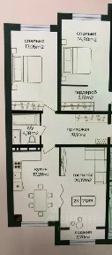 Продается 2-комн. квартира, 71,89 м²