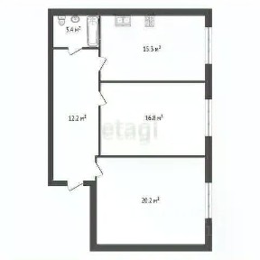 Продается 2-комн. квартира, 68 м²
