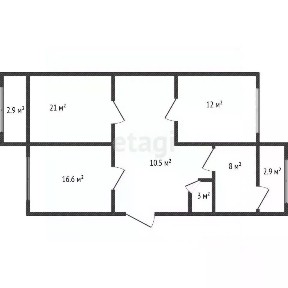 Продается 3-комн. квартира, 74 м²