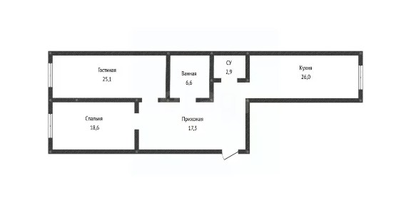 Продается 2-комн. квартира, 101 м²