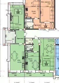 Продается 1-комн. квартира, 68 м²