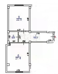 Продаются 1-комн. апартаменты, 69 м²