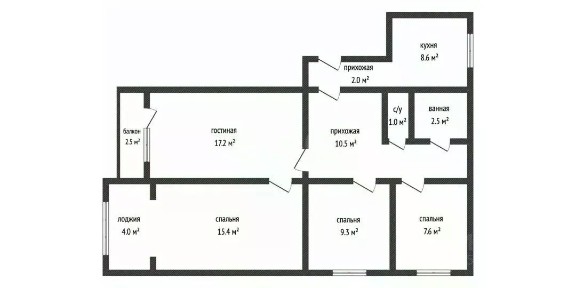 Продается 4-комн. квартира, 80,6 м²
