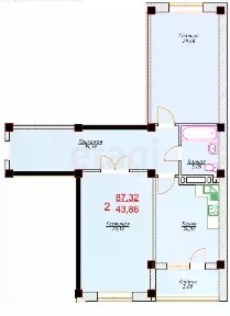 Продается 2-комн. квартира, 87 м²