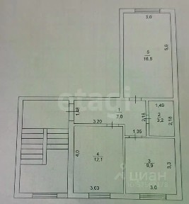Продается 2-комн. квартира, 55 м²