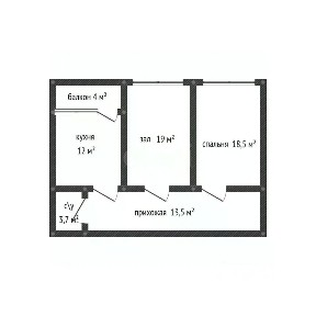 Продается 2-комн. квартира, 72 м²