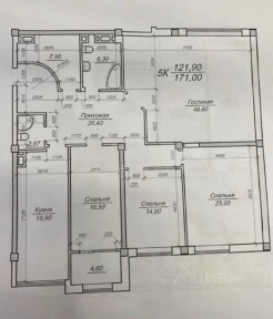 Продается 4-комн. квартира, 171 м²