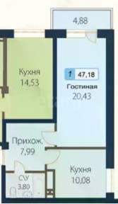 Продается 2-комн. квартира, 50 м²