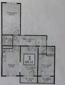 Продается 3-комн. квартира, 105 м²