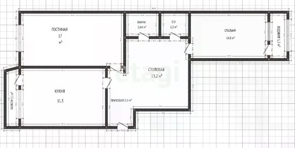 Продается 3-комн. квартира, 74 м²
