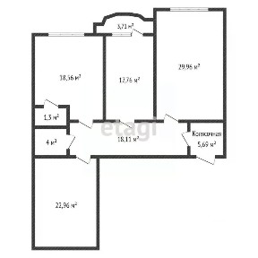 Продается 3-комн. квартира, 114 м²