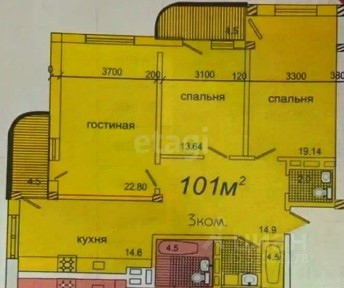 Продается 3-комн. квартира, 101 м²