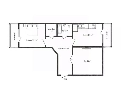 Продается 2-комн. квартира, 85 м²