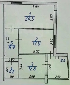 Продается 2-комн. квартира, 75 м²