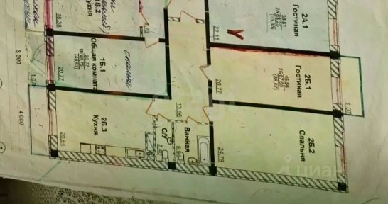 Продается 2-комн. квартира, 88 м²