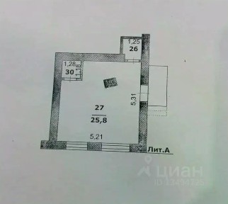 Продается помещение свободного назначения, 32,25 м²