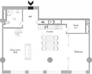 Сдается 1-комн. квартира, 114 м²