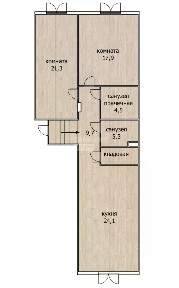 Продается 2-комн. квартира, 82,8 м²