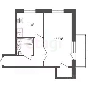 Продается 1-комн. квартира, 30,5 м²