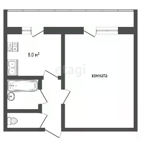 Продается 1-комн. квартира, 34,3 м²