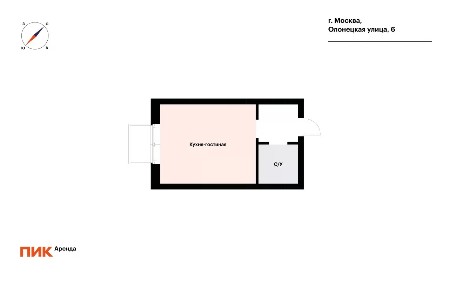 Сдается студия, 23 м²