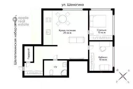 Сдается 2-комн. квартира, 67,3 м²