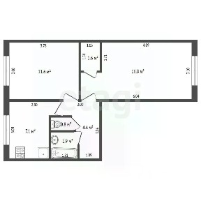 Продается 2-комн. квартира, 44,2 м²