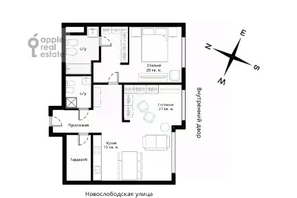Сдается 2-комн. квартира, 90 м²