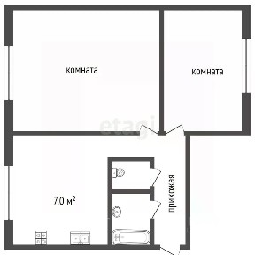Продается 2-комн. квартира, 44,5 м²