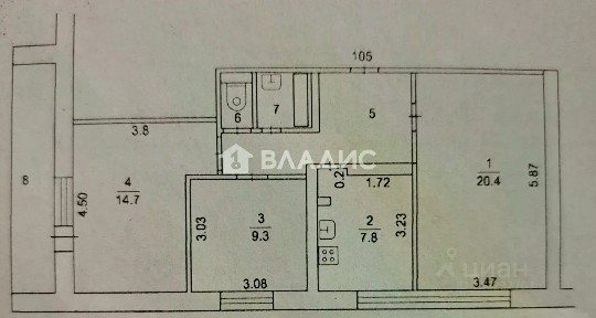 Продается 3-комн. квартира, 64,6 м²