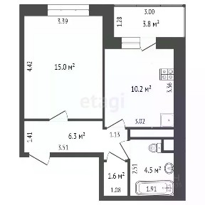 Продается 1-комн. квартира, 28,9 м²