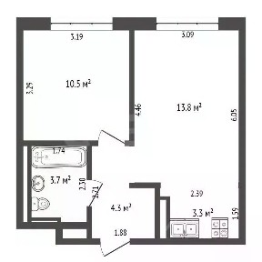 Продается 2-комн. квартира, 37,5 м²