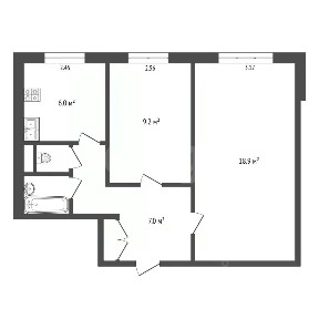 Продается 2-комн. квартира, 44,5 м²