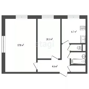 Продается 2-комн. квартира, 45 м²