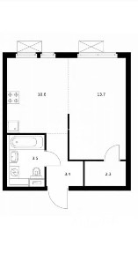 Продается студия, 33,5 м²
