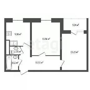 Продается 2-комн. квартира, 57,1 м²