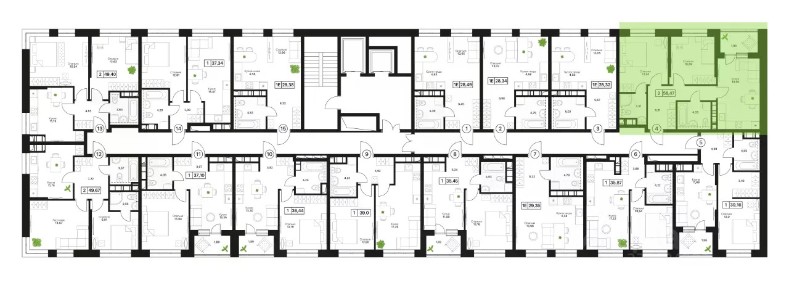 Продается 2-комн. квартира, 56,47 м²