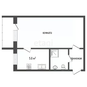 Сдается 1-комн. квартира, 30 м²