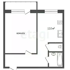 Сдается 1-комн. квартира, 48 м²