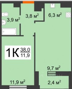 Сдается 1-комн. квартира, 35,7 м²