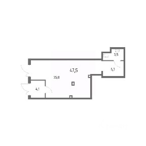 Продается помещение свободного назначения, 47,5 м²