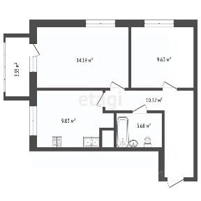 Сдается 2-комн. квартира, 50,2 м²