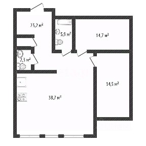 Продается 2-комн. квартира, 99,3 м²
