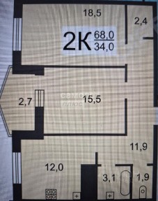 Сдается 2-комн. квартира, 68 м²