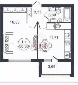 Продается 1-комн. квартира, 39 м²