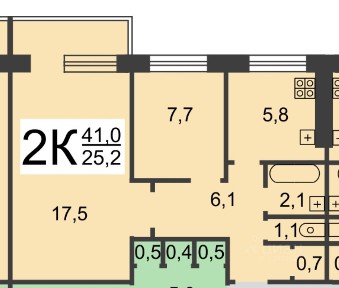 Сдается 2-комн. квартира, 41 м²