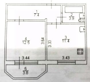 Продается 1-комн. квартира, 39 м²