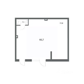 Продается помещение свободного назначения, 60,7 м²