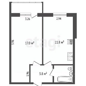Продается 1-комн. квартира, 37,2 м²