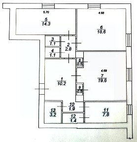 Продается 3-комн. квартира, 83 м²